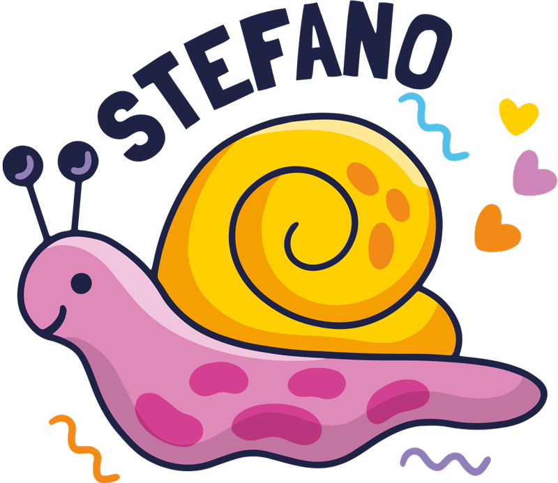 Kids vinyl rug colorful snail personalized - TenStickers