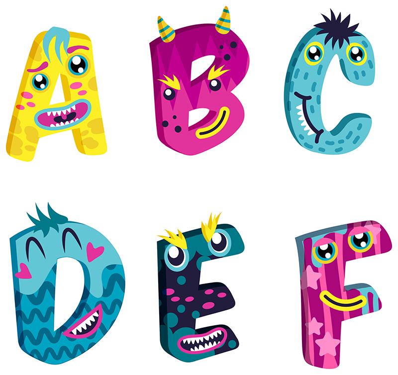 Kids vinyl rug alphabet letters rug - TenStickers