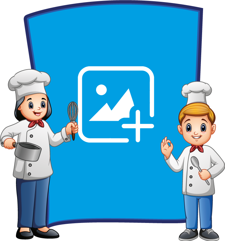 Kids vinyl rug kid chef photo frame - TenStickers
