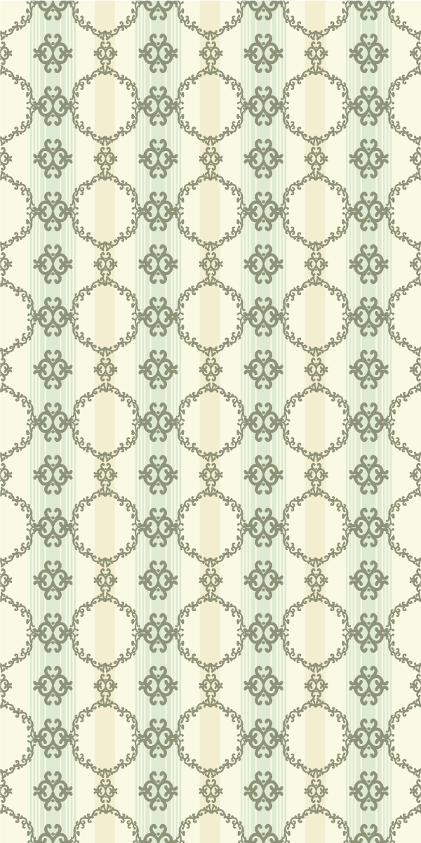 Vinyl rug bathroom vintage french striped floral design - TenStickers