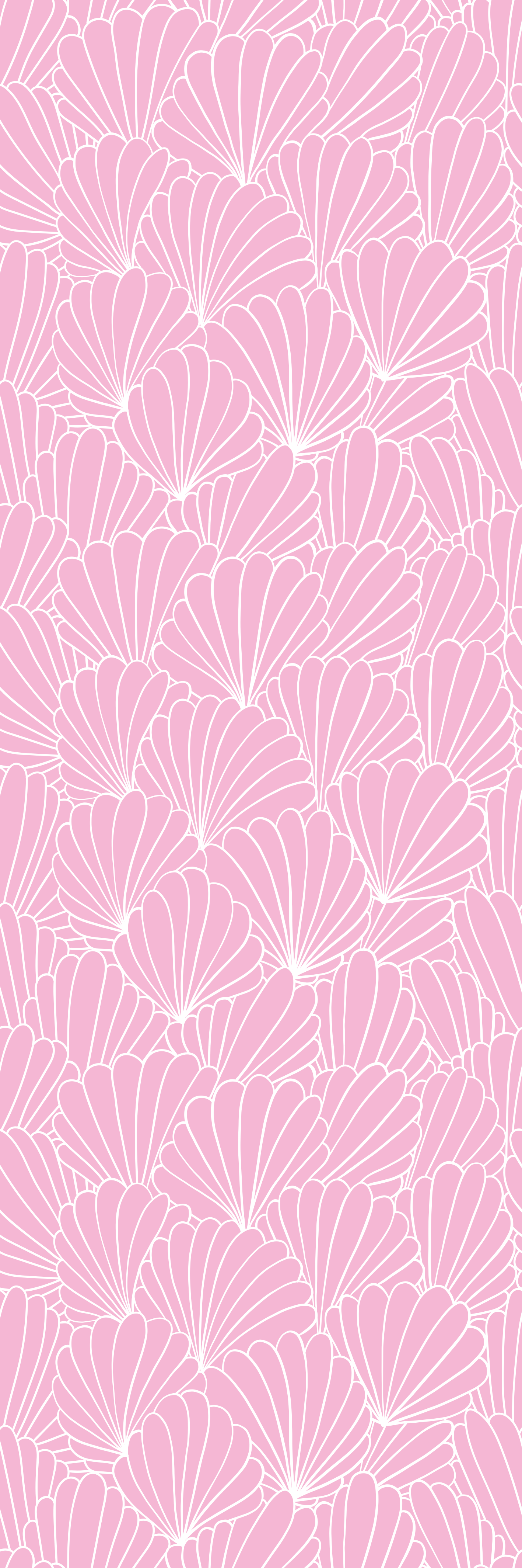 Vinyl rug bathroom kawaii style pink shells - TenStickers