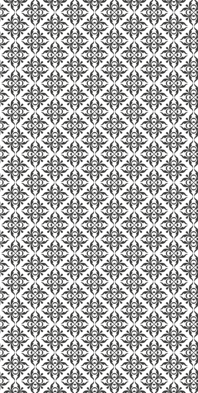 Vinyl rug bathroom black tile design - TenStickers