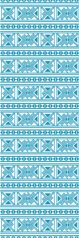 Vinyl rug bathroom blue pattern - TenStickers