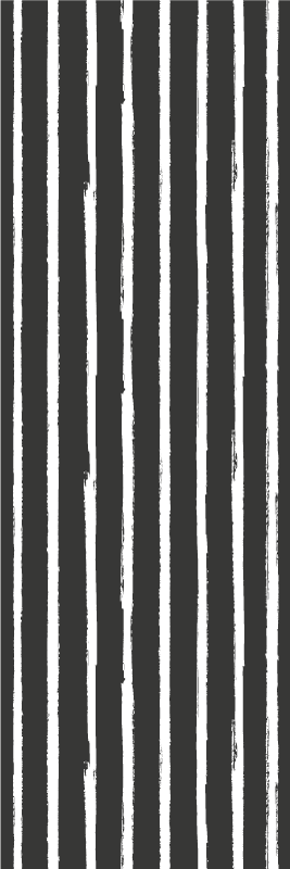 Vinyl rug bathroom with modern black and white lines - TenStickers