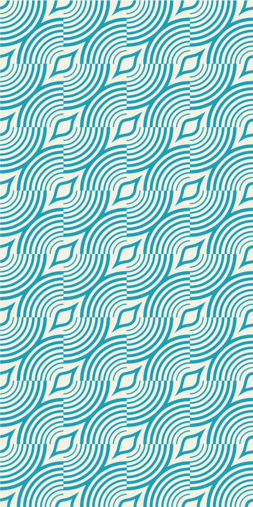 Vinyl rug bathroom with blue sea pattern lines - TenStickers