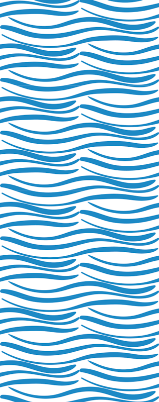 Vinyl rug bathroom small waves design - TenStickers