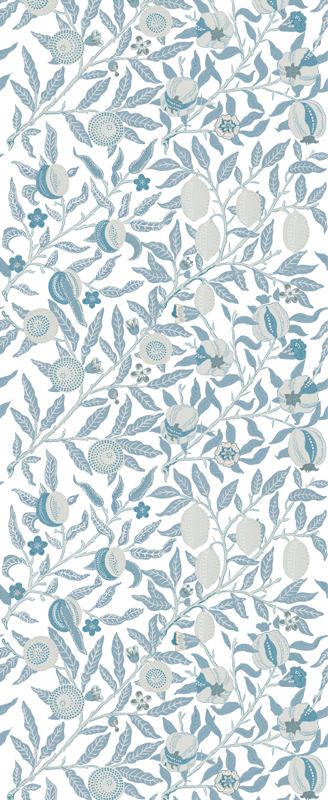 Vinyl rug bathroom blue flowers victorian style - TenStickers