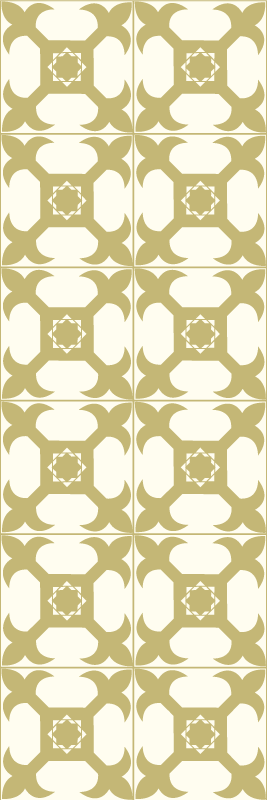 Vinyl rug bathroom with bright elegant tile design - TenStickers