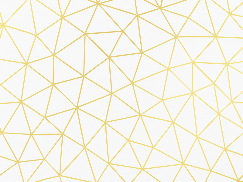 Geometric vinyl rug golden geometric prism mosaic - TenStickers