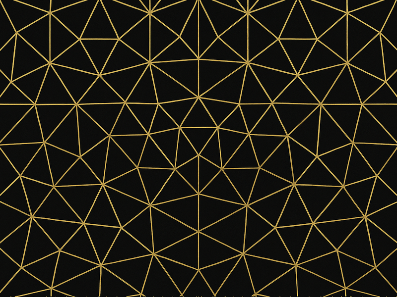 Geometric vinyl rug midnight gold geometric web - TenStickers