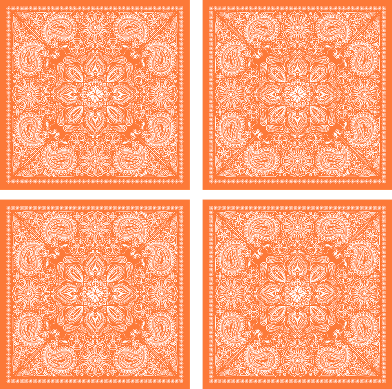Vinyl rug bathroom paisley tile design - TenStickers