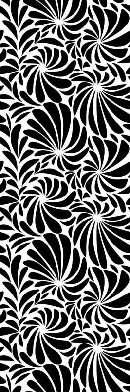Hojas blancas vinyl rug bathroom - TenStickers