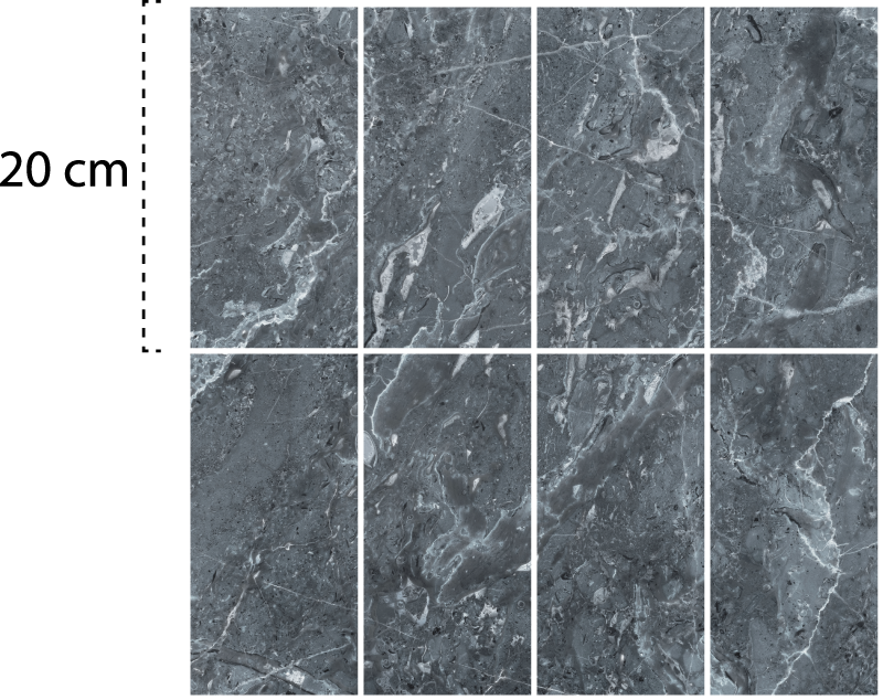Vinyl rug bathroom gray marble tiles - TenStickers