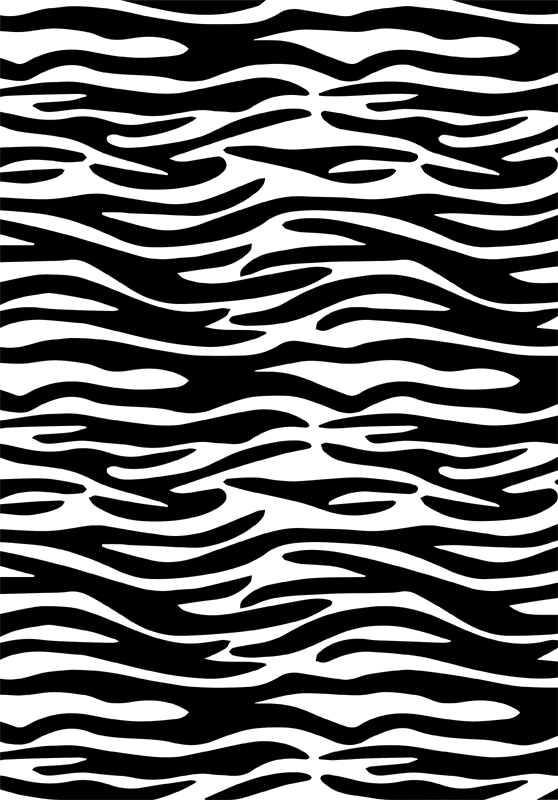 Vinyl rug bathroom zebra print shower curtain - TenStickers
