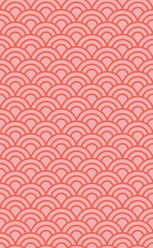 Vinyl rug bathroom in living coral pantone - TenStickers