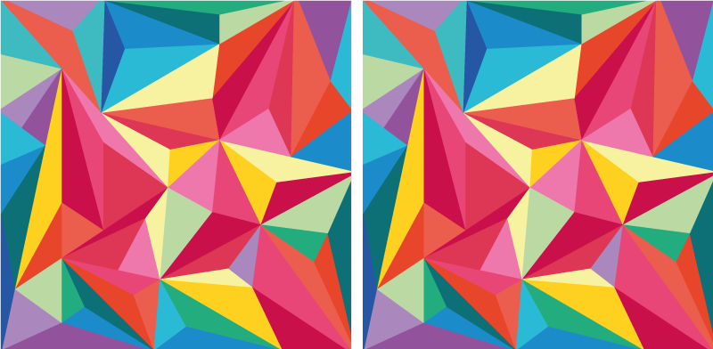 Vinyl rug bathroom multicolor geometric design - TenStickers