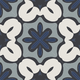 Vinyl rug bathroom hydraulic blue gracia design - TenStickers