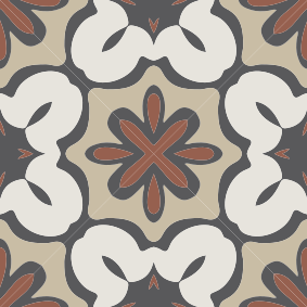 Vinyl rug bathroom in brown gracia hydraulic style - TenStickers