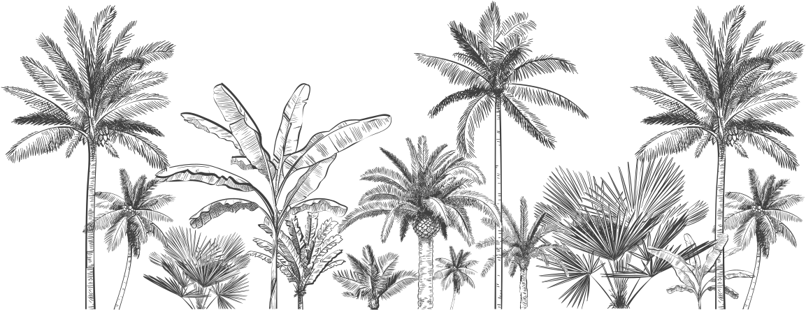 Vinyl rug bathroom tropical tree design - TenStickers