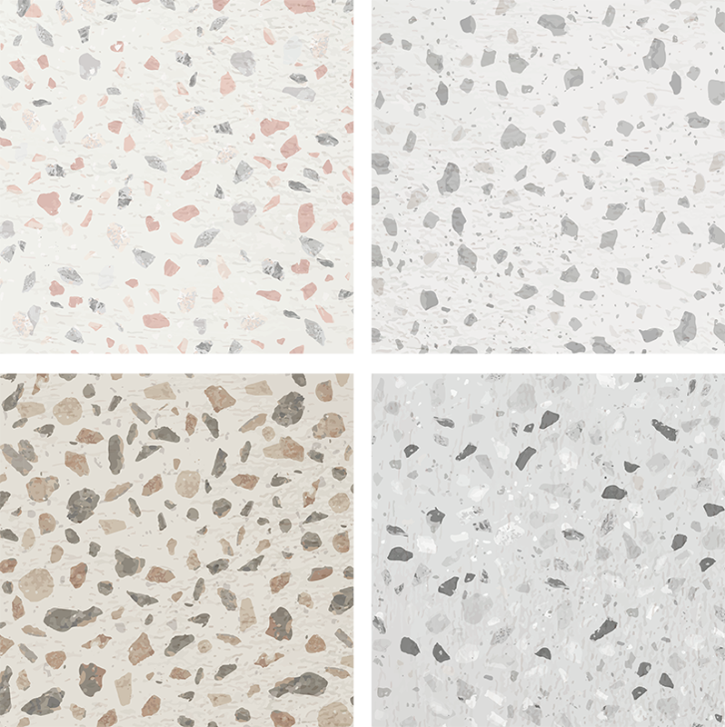 Kitchen vinyl rug with terrazzo design - TenStickers