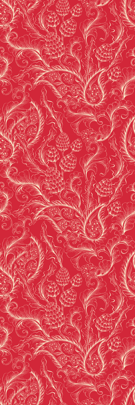 Kitchen vinyl rug with paisley illustration design - TenStickers