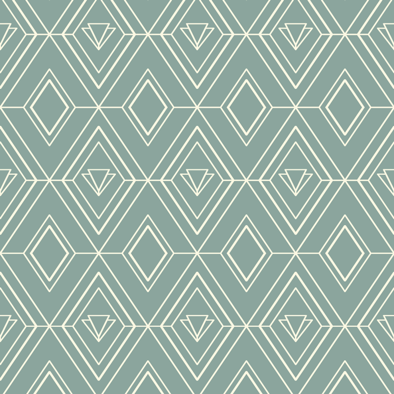 Kitchen vinyl rug art deco geometric design - TenStickers