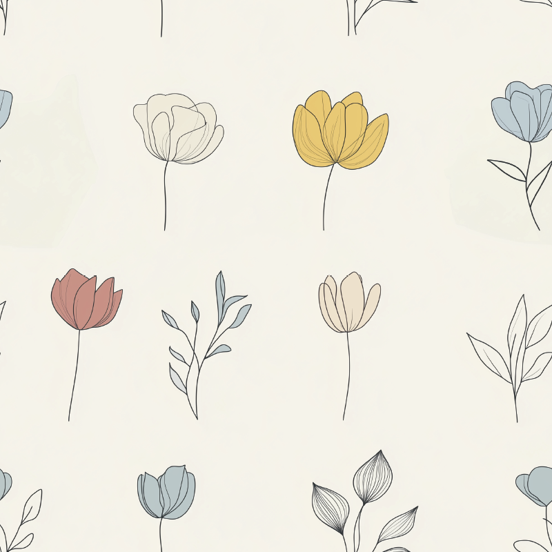 Kitchen vinyl rug set with flower design - TenStickers