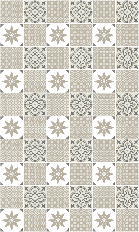 Kitchen vinyl rug sandstone moroccan mosaic - TenStickers