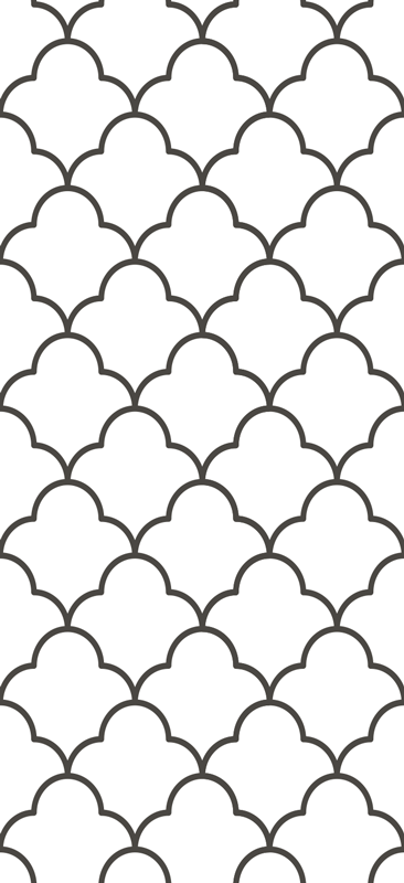 Kitchen vinyl rug in geometric moroccan design - TenStickers