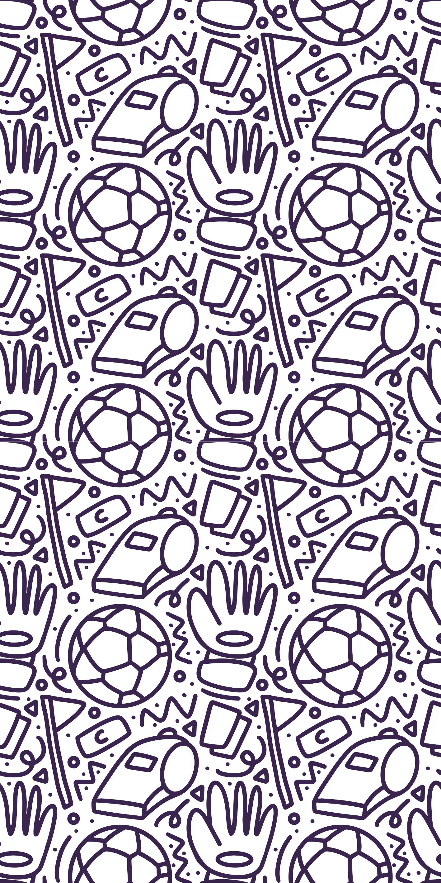 Bedroom vinyl rug with sports doodle design - TenStickers