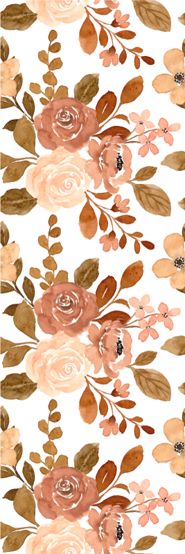 Elegant pink pastel flowers bedroom vinyl rug - TenStickers