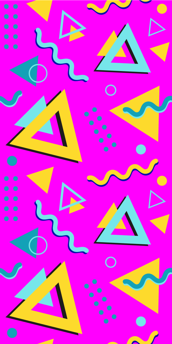 Bedroom vinyl rug memphis retro 80 geometric design - TenStickers