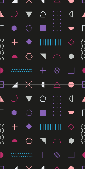 Bedroom vinyl rug with multicoloured retro shapes - TenStickers