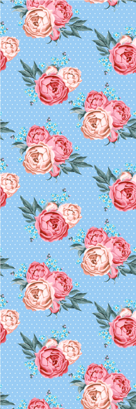 Shabby chic polka dot bedroom vinyl rug - TenStickers