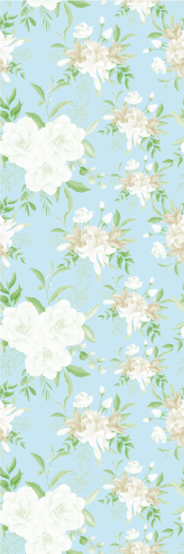 Wild floral grandmillennial bedroom vinyl rug - TenStickers