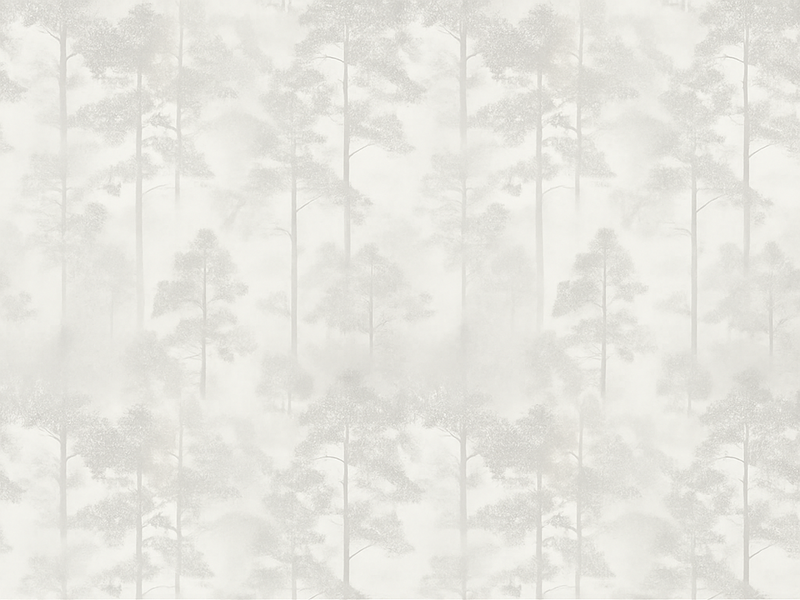 Mysterious foggy forest bedroom vinyl rug - TenStickers