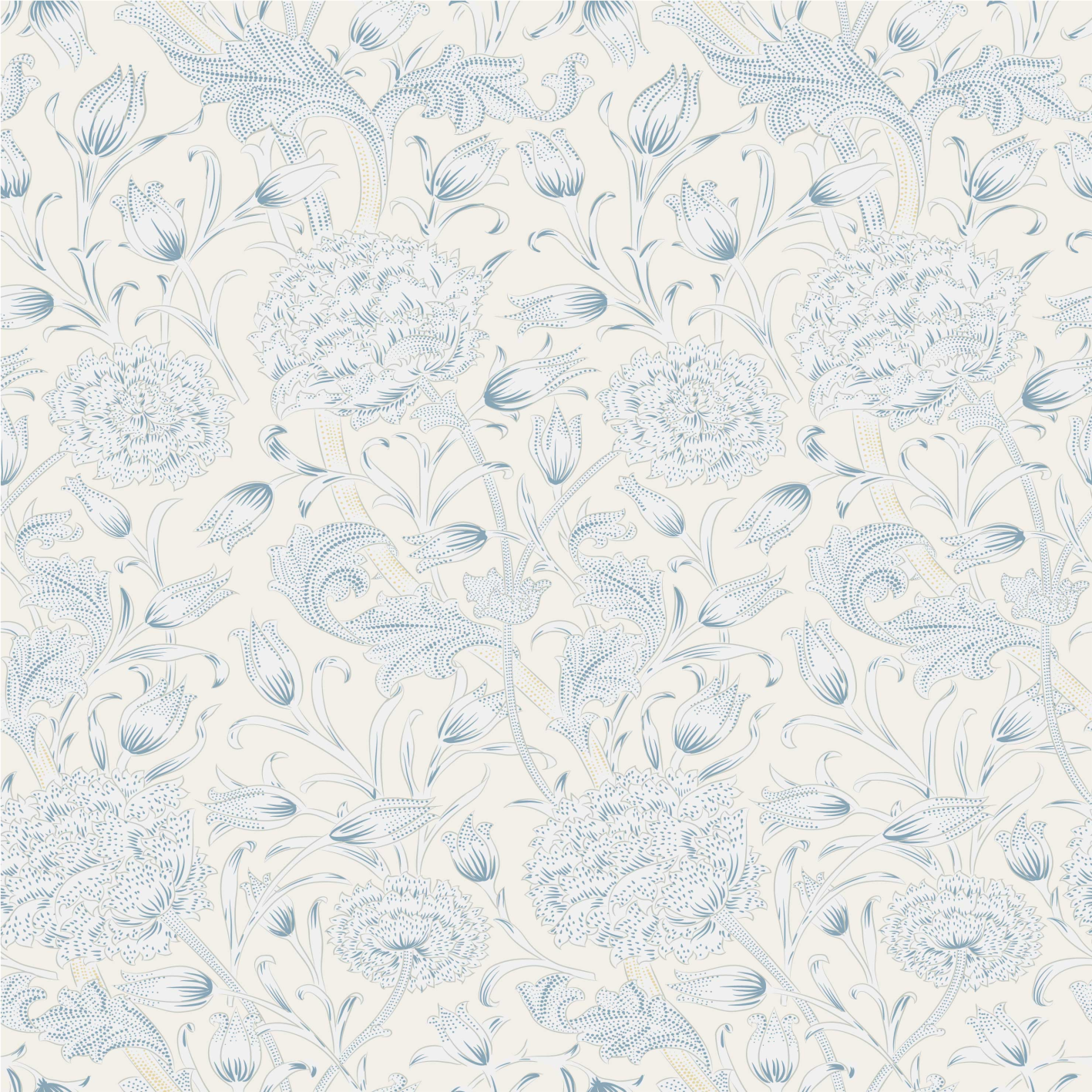 Bedroom vinyl rug with floral pattern design - TenStickers