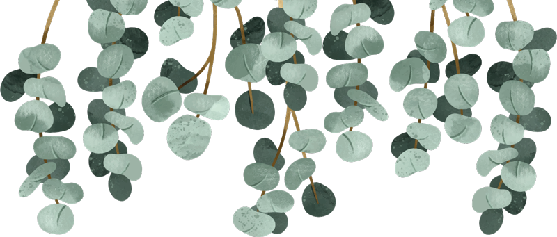 Bedroom vinyl rug with hanging plants design - TenStickers