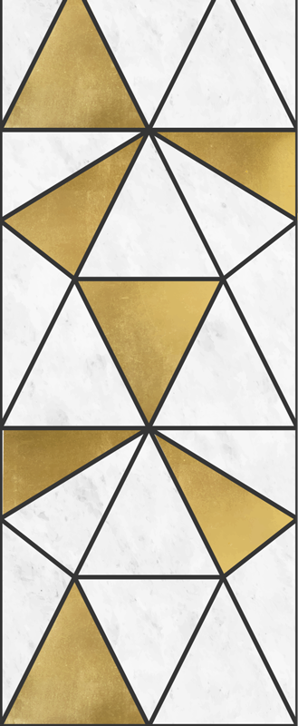 Office vinyl rug with geometric marble design - TenStickers
