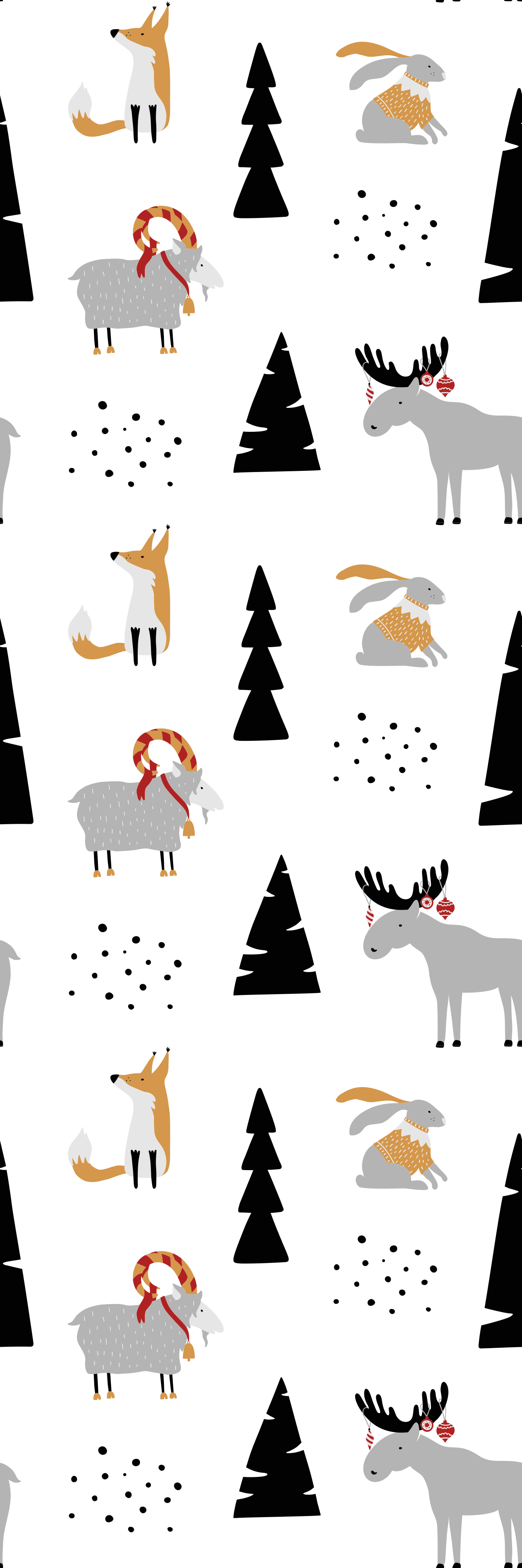 Bedroom vinyl rug with winter animal design - TenStickers