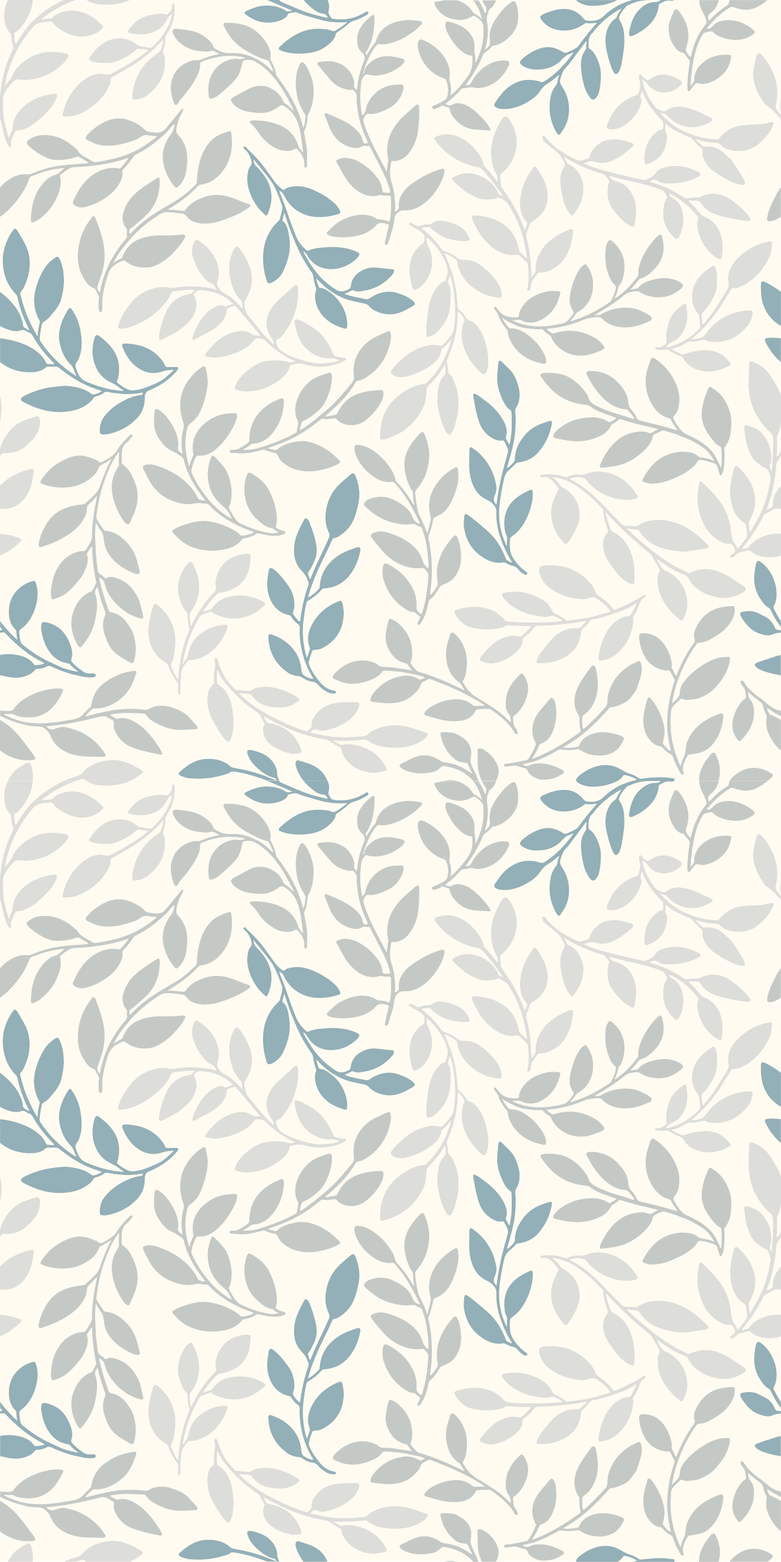 Bedroom vinyl rug in blue ombre small leaves - TenStickers