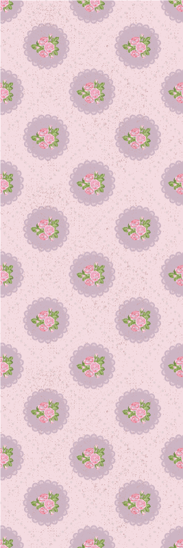 Bedroom vinyl rug in shabby chic pink checkered pattern - TenStickers