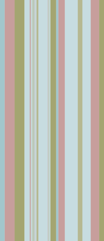 Bedroom vinyl rug in blue and green 80's stripes - TenStickers
