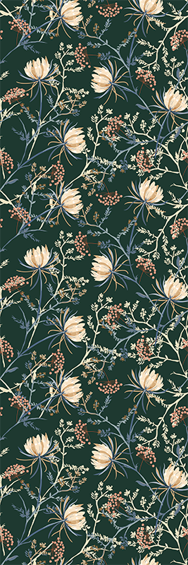 Bedroom vinyl rug in 'restore emerald' style - TenStickers