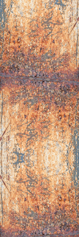 Bedroom vinyl rug in brown and gray concrete pattern - TenStickers