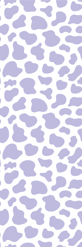 Purple cow print bedroom vinyl rug - TenStickers