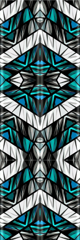 Cool black, blue and white graffiti bedroom vinyl rug - TenStickers