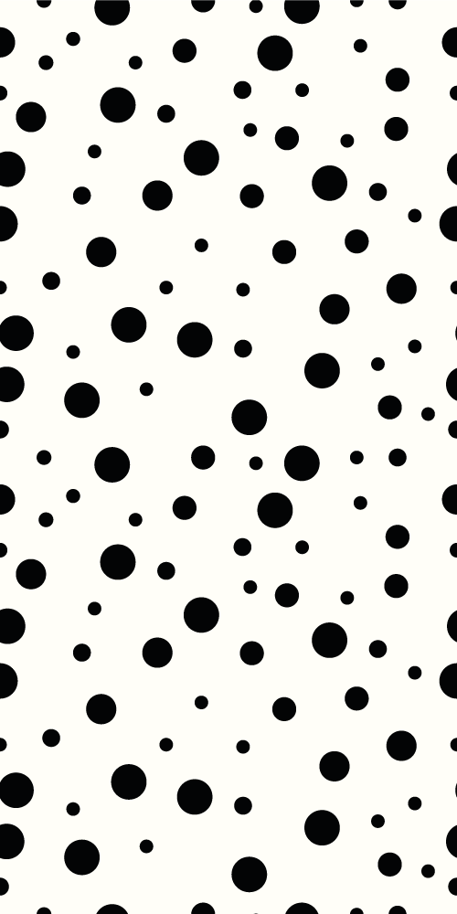 Bedroom vinyl rug with black and white polka dots - TenStickers