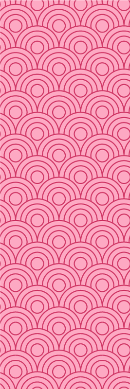 Bedroom vinyl rug in dark and light pink shape - TenStickers