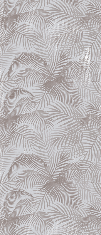 Gray 80's elegant botanical bedroom vinyl rug - TenStickers